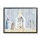 Stupell Industries Nativity Barn Stable Christmas Holiday Wall Art in Black Frame